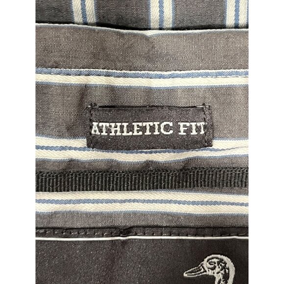 Duck Head Mens Striped Button-Up Shirt XL 100% Cotton Black/White - Picture 7 of 9